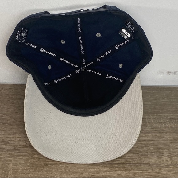 47 Brand New York Yankee’s Baseball Hat Mens Dark Blue Gray White Red Snap Cap - Picture 11 of 16